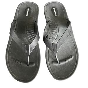Okabashi Breeze Sandals Womens Large‎ 9.5-10.5 Black Flip Flop Recyclable Summer